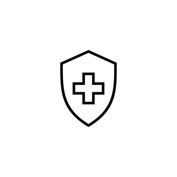 Иллюстрация Иконки Медицинского Страхования Знак Страхового Документа Символ — стоковый вектор