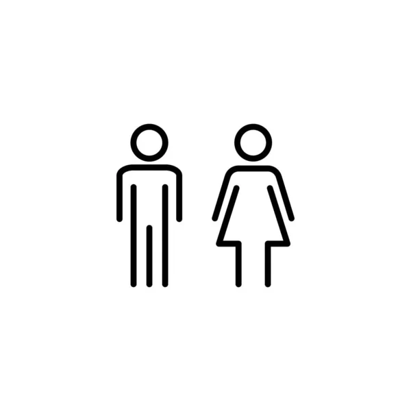 Icono Ilustración Vectorial Hombre Mujer Signo Símbolo Masculino Femenino Niñas — Archivo Imágenes Vectoriales