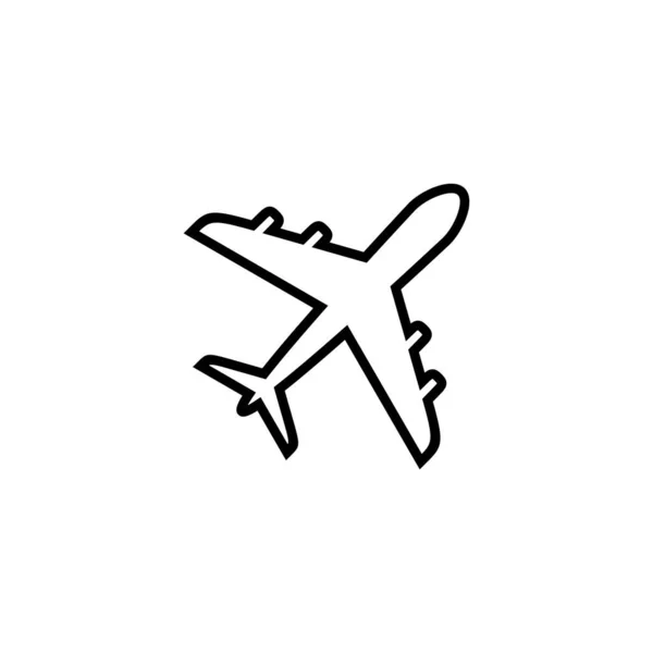 Illustration Vectorielle Icône Avion Panneau Symbole Avion Symbole Transport Aérien — Image vectorielle