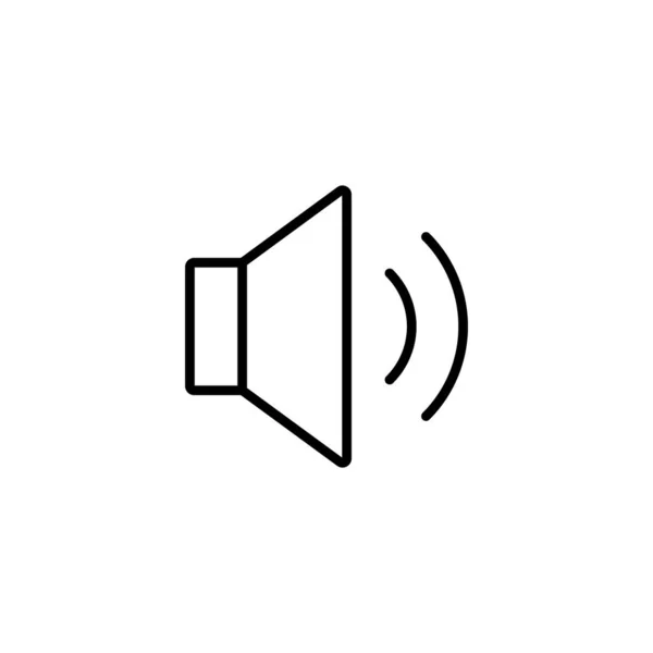 Иллюстрация Вектора Значка Динамика Знак Громкости Символ Значок Громкоговорителя Звуковой — стоковый вектор
