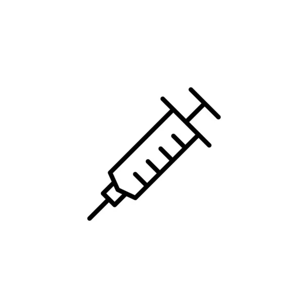Ilustração Vetor Ícone Seringa Sinal Injeção Símbolo Ícone Vacina —  Vetores de Stock