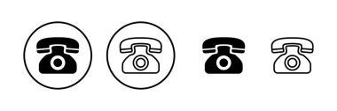 Telefon ikonu vektör çizimi. telefon işareti ve sembol