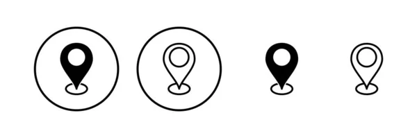 地址图标矢量插图 家庭位置标志和符号 精确点 — 图库矢量图片