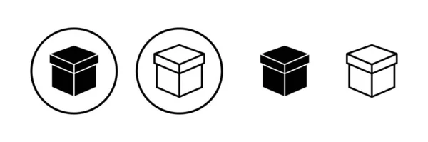 Ruta Ikon Vektor Illustration Box Tecken Och Symbol Paket Förpackning — Stock vektor