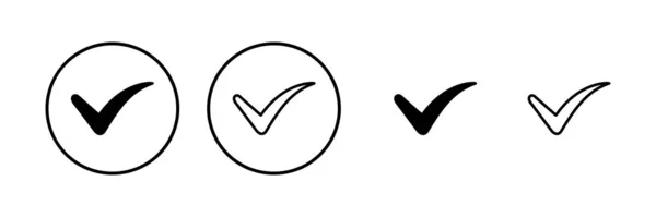 Zkontrolujte Vektorovou Ilustraci Ikony Značky Značka Symbol Značky — Stockový vektor