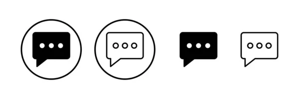 Illustration Vectorielle Icône Chat Bulle Parole Signe Symbole Icône Commentaire — Image vectorielle