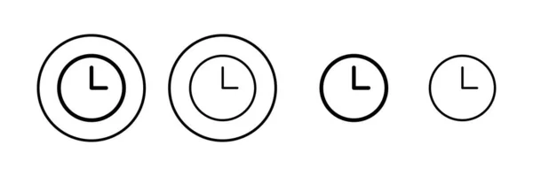 Піктограма Годинника Векторна Ілюстрація Знак Часу Символ Значок Годинника — стоковий вектор