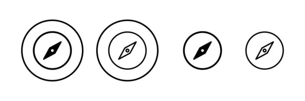 Illustration Vectorielle Icône Boussole Flèche Boussole Icône Signe Symbole — Image vectorielle