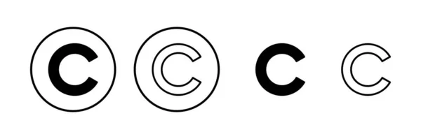 Illustrazione Vettoriale Icona Del Copyright Segno Simbolo Del Copyright — Vettoriale Stock