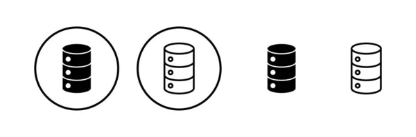Illustration Vectorielle Icône Base Données Signe Symbole Base Données — Image vectorielle