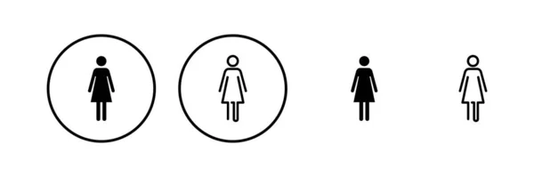Icono Femenino Ilustración Vectorial Mujer Signo Símbolo — Archivo Imágenes Vectoriales