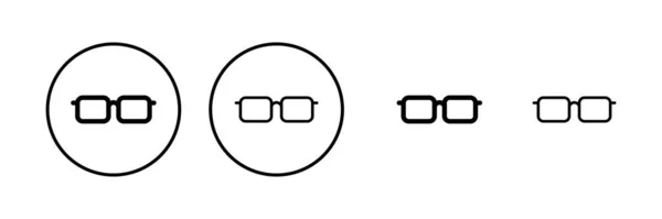 Icono Gafas Ilustración Vectorial Signo Símbolo Gafas — Archivo Imágenes Vectoriales