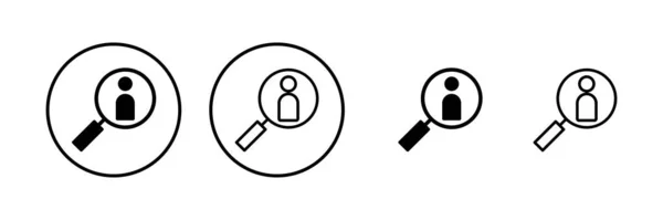 雇用图标向量说明 搜索职位空缺标志和符号 人力资源概念 — 图库矢量图片