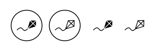 凧アイコンベクトルイラスト 凧のサインとシンボル — ストックベクタ