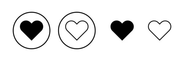 Illustrazione Vettoriale Icona Dell Amore Segno Simbolo Del Cuore Come — Vettoriale Stock