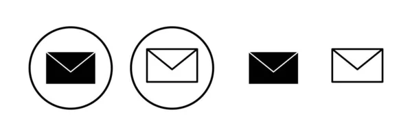 Ilustrace Vektoru Ikony Pošty Email Symbol Ikona Mailu Ikona Obálky — Stockový vektor