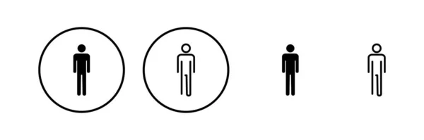 Icono Hombre Ilustración Vectorial Signo Símbolo Masculino Símbolo Humano — Vector de stock