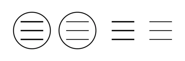 Εικονίδιο Μενού Διανυσματική Απεικόνιση Σύμβολο Και Σύμβολο Μενού Ιστού Σύμβολο — Διανυσματικό Αρχείο