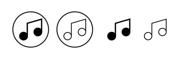 Ilustração Vetor Ícone Música Nota Sinal Música Símbolo — Vetor de Stock