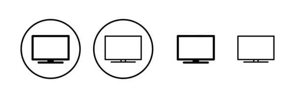 电视图标矢量插图 电视信号和符号 — 图库矢量图片