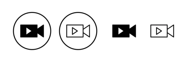 Video Icon Vector Illustration Video Camera Sign Symbol Movie Sign — Stock Vector
