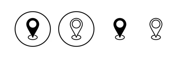 Векторная Иллюстрация Адреса Знак Местоположения Символ Точная Точка — стоковый вектор