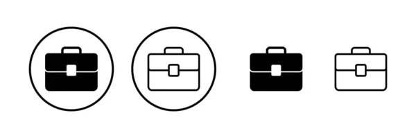 ブリーフケースアイコンベクトルイラスト スーツケースのサインとシンボル 荷物記号 — ストックベクタ