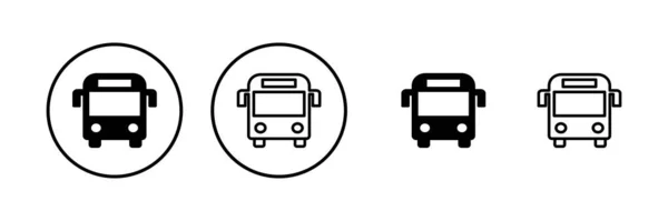 Ilustração Vetor Ícone Ônibus Sinal Ônibus Símbolo Símbolo Transporte —  Vetores de Stock