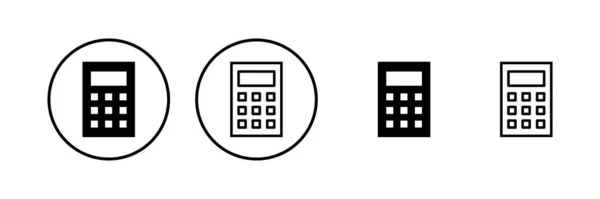计算器图标矢量说明 会计计算器符号和符号 — 图库矢量图片