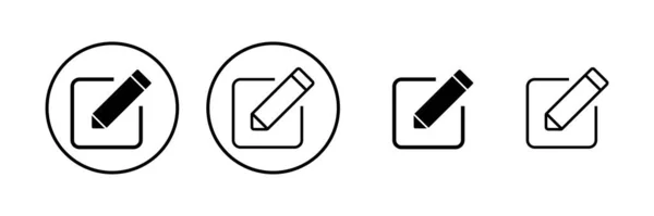 Redigera Ikonen Vektor Illustration Redigera Dokument Tecken Och Symbol Redigera — Stock vektor