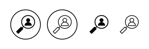 Ikona Najímání Vektorové Ilustrace Vyhledat Značku Symbol Volných Pracovních Míst — Stockový vektor