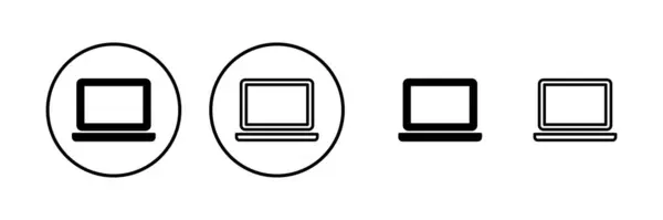 Иллюстрация Вектора Значка Ноутбука Знак Символ Компьютера — стоковый вектор