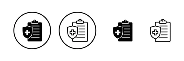 Illustrazione Del Vettore Dell Icona Assicurazione Medica Segno Simbolo Dell — Vettoriale Stock