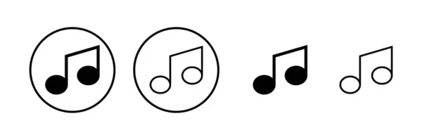 Illustration Vectorielle Icône Musicale Note Signe Symbole Musical — Image vectorielle