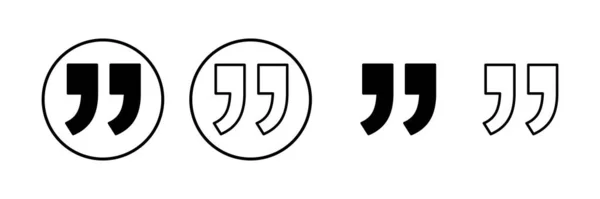 Zitat Symbol Vektor Illustration Anführungszeichen Zeichen Und Symbol — Stockvektor