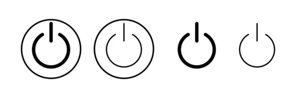 Векторная Иллюстрация Значка Мощности Знак Символ Переключателя Питания Электроэнергия — стоковый вектор