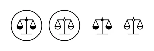 Escalas Icono Vector Ilustración Icono Escala Legal Señal Símbolo Justicia — Vector de stock