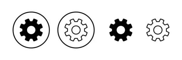 Configuração Icon Ilustração Vetorial Configurações Engrenagem Sinal Símbolo Sinal Engrenagem —  Vetores de Stock