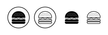 Burger ikon vektör illüstrasyonu. Hamburger ve sembol. hamburger
