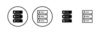 Veritabanı ikonu vektör illüstrasyonu. veritabanı işareti ve sembolü