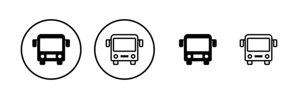 Ilustração Vetor Ícone Ônibus Sinal Ônibus Símbolo Símbolo Transporte —  Vetores de Stock