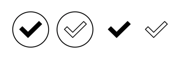 Marca Verificación Icono Ilustración Vectorial Marca Marca Signo Símbolo — Vector de stock