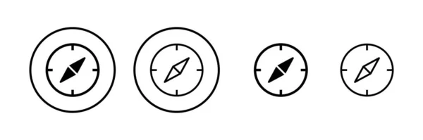 指南针图标矢量插图 箭头罗盘图标符号和符号 — 图库矢量图片