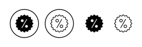 Піктограма Знижки Векторні Ілюстрації Знак Дисконтної Мітки Символ — стоковий вектор
