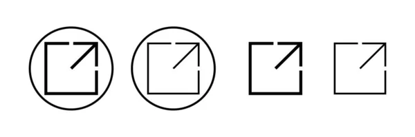 Illustration Vectorielle Icône Lien Externe Lien Signe Symbole Symbole Hyperlien — Image vectorielle