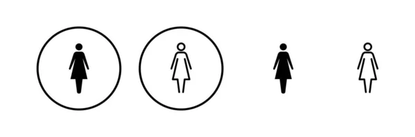 Illustration Vectorielle Icône Féminine Signe Symbole Femme — Image vectorielle