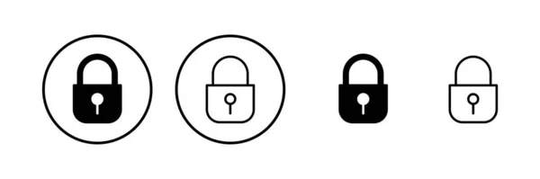 Иллюстрация Вектора Иконки Lock Навесной Знак Символ Замка Иконка Шифрования — стоковый вектор