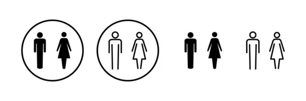 Чоловік Жінка Значок Векторні Ілюстрації Чоловічий Жіночий Знак Символ Дівчата — стоковий вектор