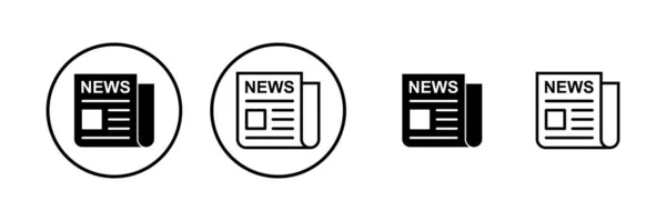 Іконка Газети Векторні Ілюстрації Новинний Паперовий Знак Символ — стоковий вектор