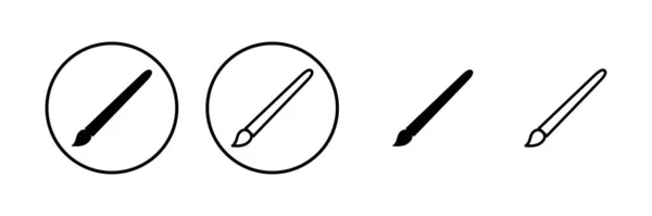 Obrázek Vektoru Ikony Malování Značka Symbol Štětce Vektor Ikony Malování — Stockový vektor
